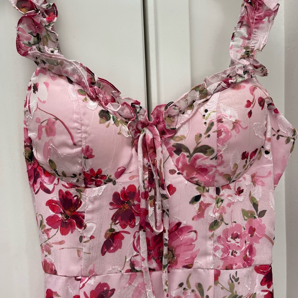 Lulu's Pink Maxi Dress with Elegant Flow - Picture 5 of 9